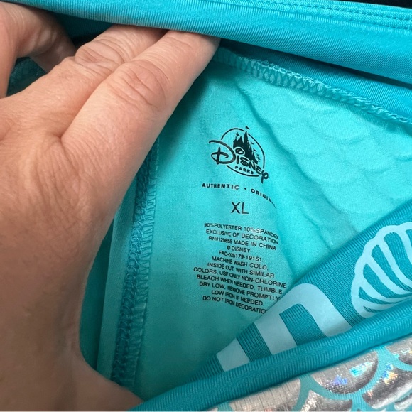 DISNEY MERMAID shiny TIGHTS SIZE XL - Picture 2 of 5